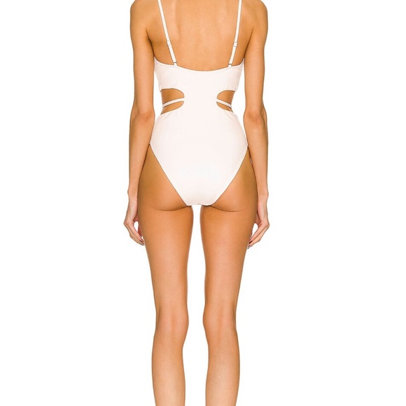 Jonathan SIMKHAI Genesis Cut Out One-Piece Swimsuit in White Size XS NWT - Picture 4 of 6